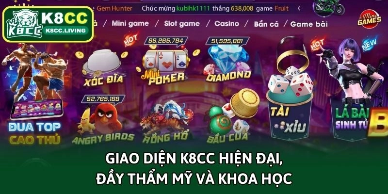 Giao diện K8CC hiện đại, đầy thẩm mỹ và khoa học